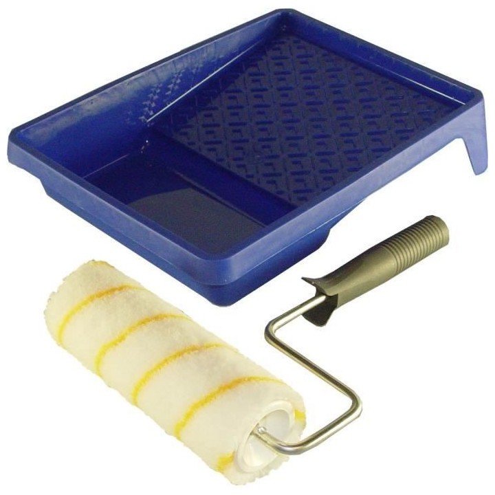 NESPOLI Lot rouleau de peinture antigoutte + bac a peinture