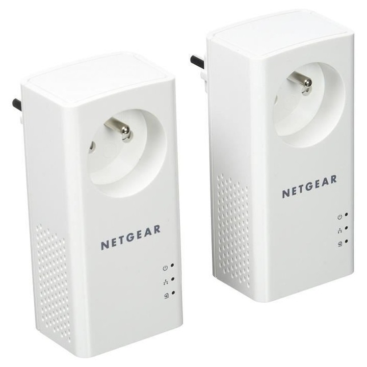 NETGEAR PLP1000 Pack de 2 prises CPL 1000 Mbps avec Prise filtrée et