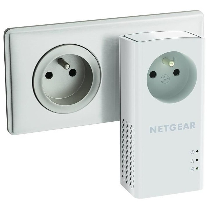 NETGEAR Pack de 2 adaptateurs CPL 2000 Mbit/s- 2 ports 10/100/1000 RJ4