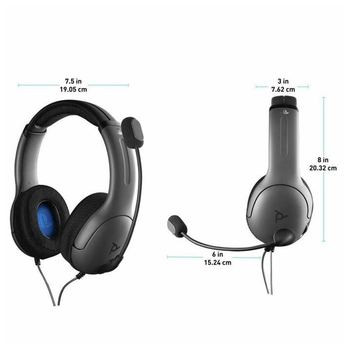 Casque PDP LVL40 Gris pour PS4