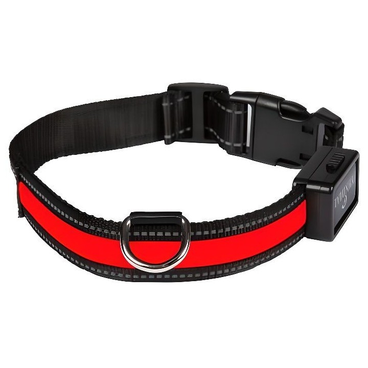 EYENIMAL Collier lumineux Light Collar USB rechargeable S - Rouge - Po