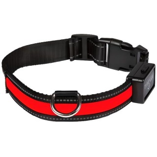 EYENIMAL Collier lumineux Light Collar USB rechargeable L - Rouge - Po