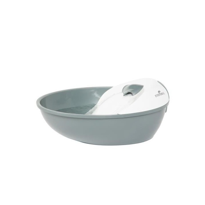 EYENIMAL Fontaine a eau Classic Pet 1,75 L - Gris et blanc - Pour chie
