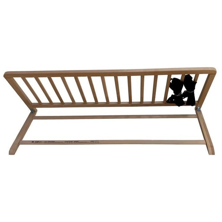 Nidalys Barriere de lit bois naturel 120 CM norme BS