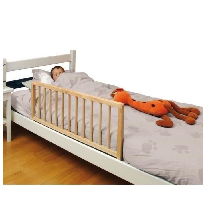 Nidalys Barriere de lit bois naturel 120 CM norme BS
