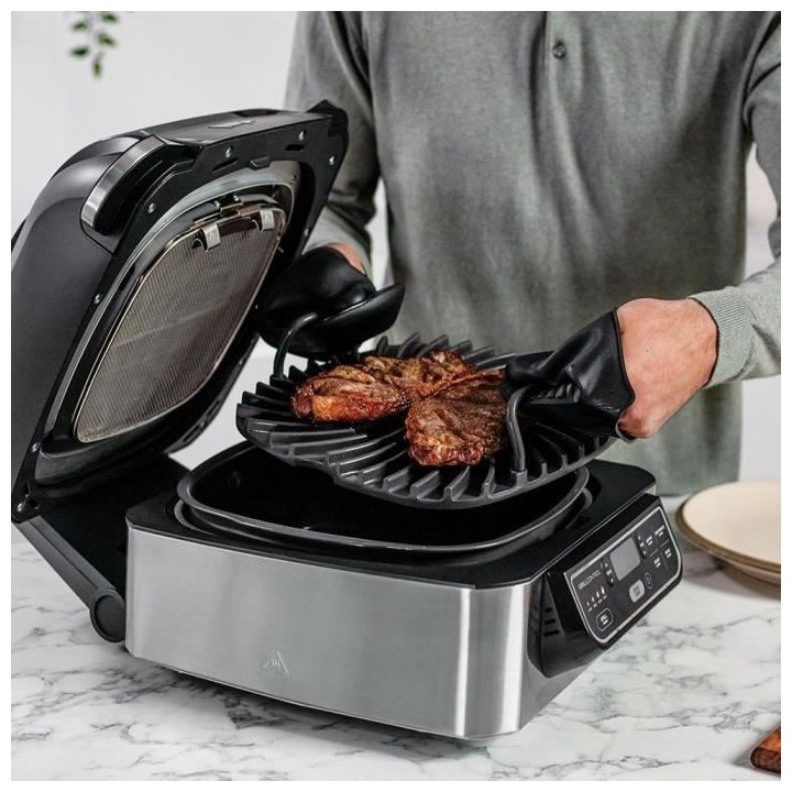 NINJA FOODI AG301EU - Grill d'intérieur - Technologie Cyclonic Air -