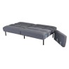 Canapé convertible clic-clac 3 places PRISCA -Tissu - Gris - L 209 x P 91,5 x H 81,5 cm