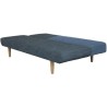 TILDA Banquette convertible clic-clac 3 places déco - Velours bleu foncé et pieds en bois - L 192 x P 88,5 x H 78 cm