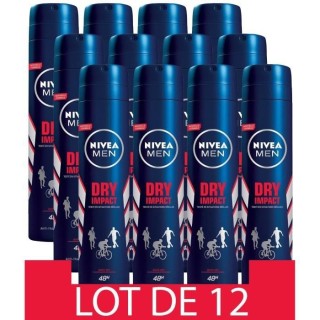 NIVEA FOR MEN Déodorant Atomiseur Masculin Dry Impact - 200ml - Lot d