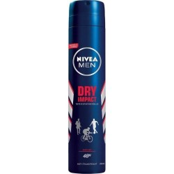 NIVEA FOR MEN Déodorant Atomiseur Masculin Dry Impact - 200ml - Lot de 12