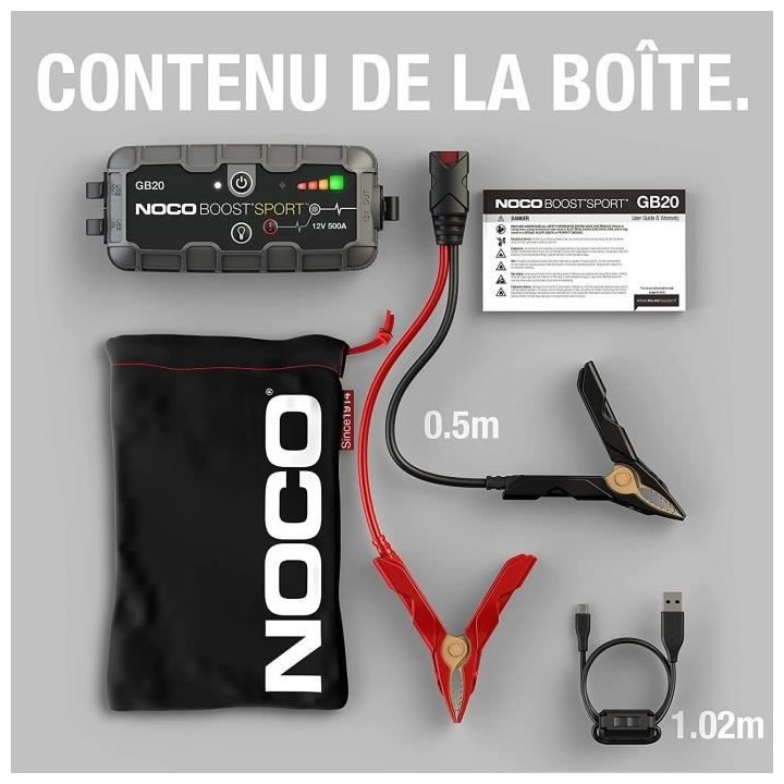 Noco - Lithium aide au démarrage Boost Sport GB20 400A