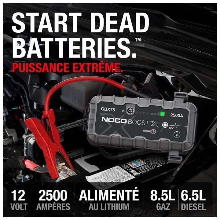 Noco - Boost X Lithium aide au démarrage GBX75 2500A