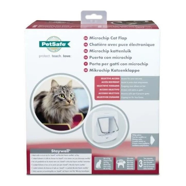 PetSafe - Chatiere a puce électronique, chatiere a piles, verrouillag