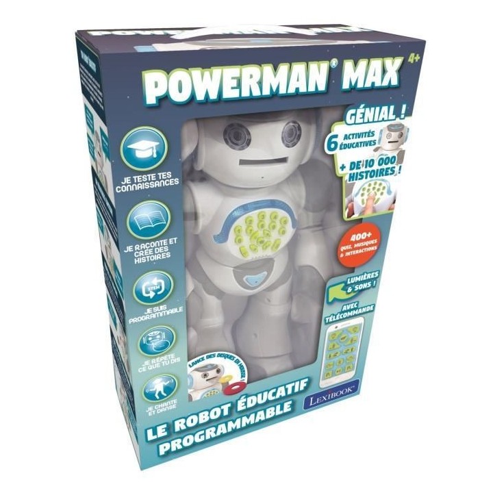 POWERMAN MAX - Mon Robot Ludo-Éducatif avec Fabrique a Histoires et T