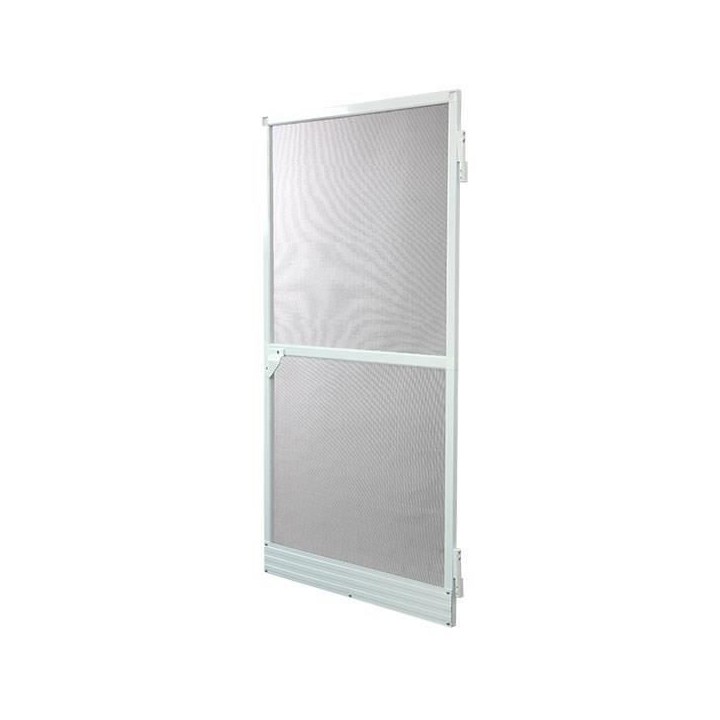 Moustiquaire porte battante L100 cm x H220 cm - Aluminium blanc