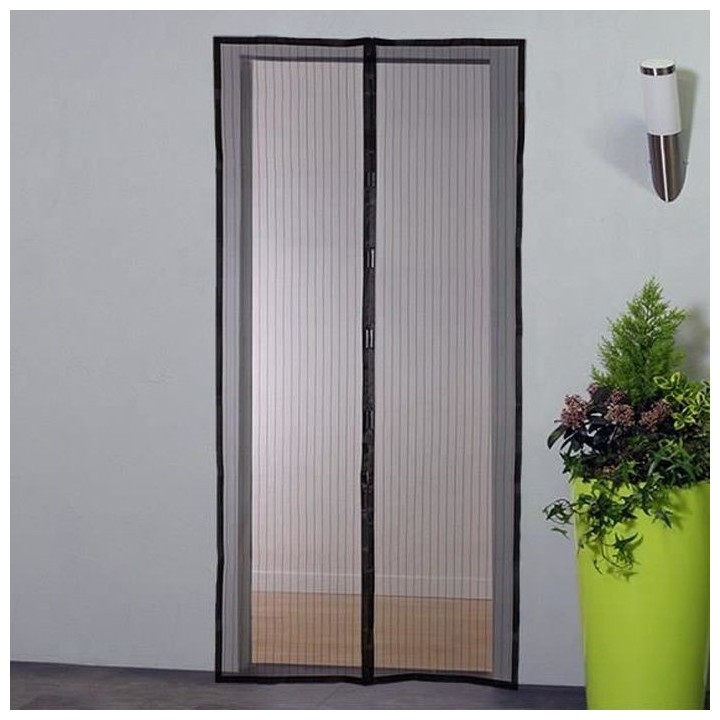 Moustiquaire rideau pour porte magnétique - H220 cm x L100 cm - Polye