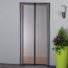 Moustiquaire rideau pour porte magnétique - H220 cm x L100 cm - Polyester noir