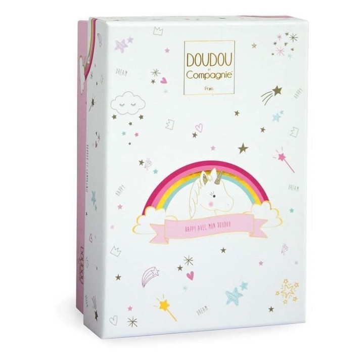 DOUDOU ET COMPAGNIE Lucie la licorne - Hochet Avec Doudou