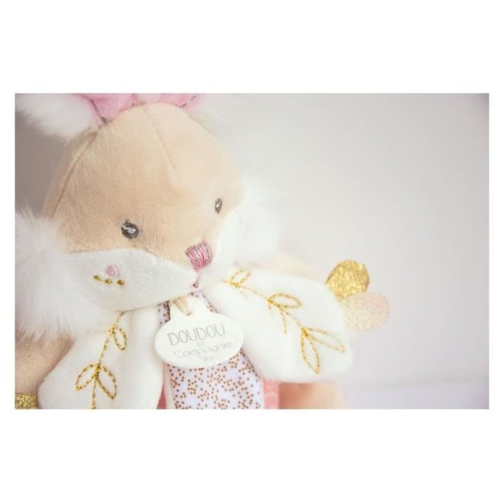 DOUDOU ET COMPAGNIE Lapin de sucre - Boîte a musique Rose