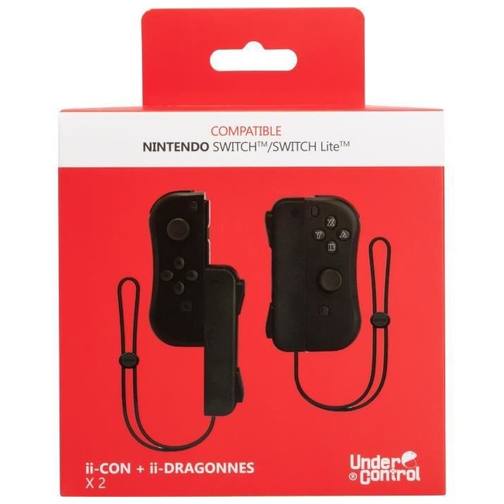 Manette - UNDER CONTROL - iiCon avec Dragonnes - Noire - Switch