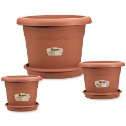 PLASTIKEN Pot a fleurs - Ø 60 cm rond - Terracotta