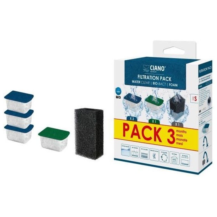 CIANO pack 3 mois cartouches filtration taille S