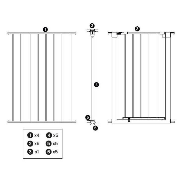 NORDLINGERPRO Barriere Pare feu pliable avec portillon – protection