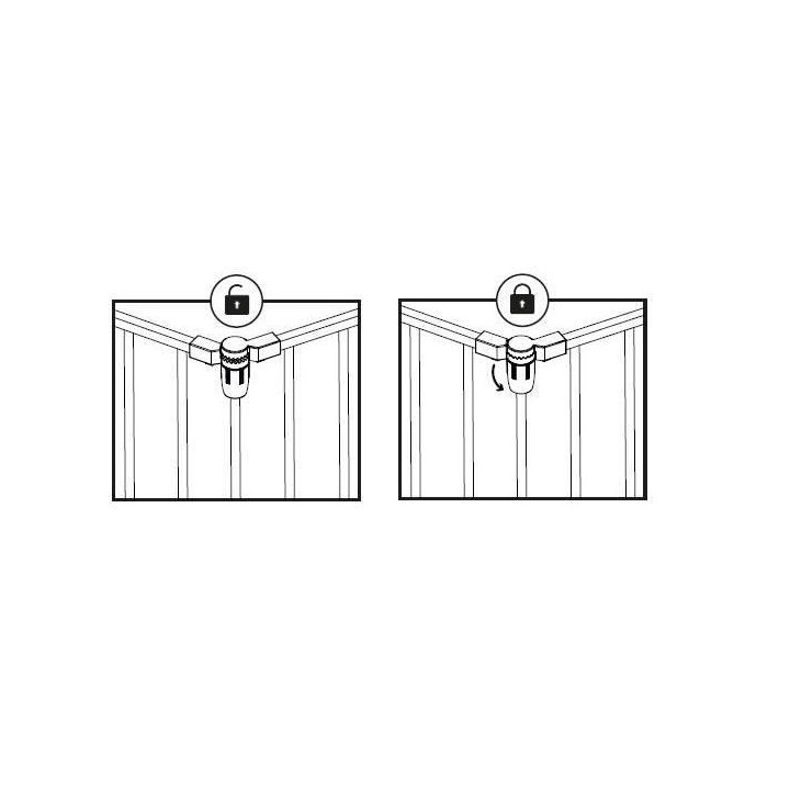 NORDLINGERPRO Barriere Pare feu pliable avec portillon – protection