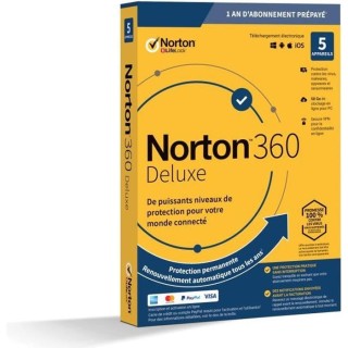 NORTON 360 Deluxe 50 Go FR 1 Utilisateur 5 Appareils - 12 Mo STD RET E