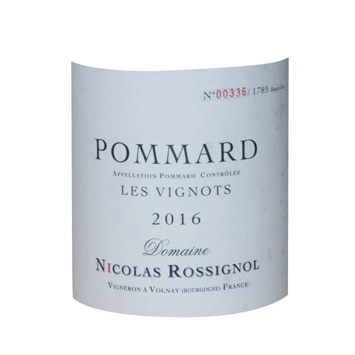 Nicolas Rossignol 2016 Pommard Les Vignots - Vin rouge de Bourgogne 20