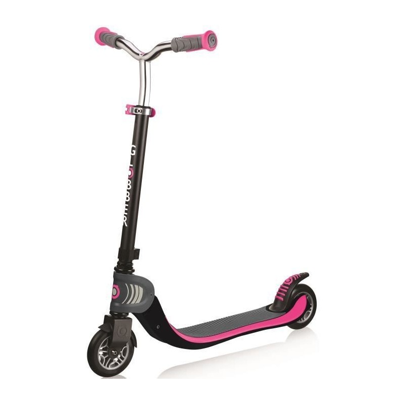 GLOBBER Trottinette Flow 125 Foldable - Enfant fille - Noir et rose