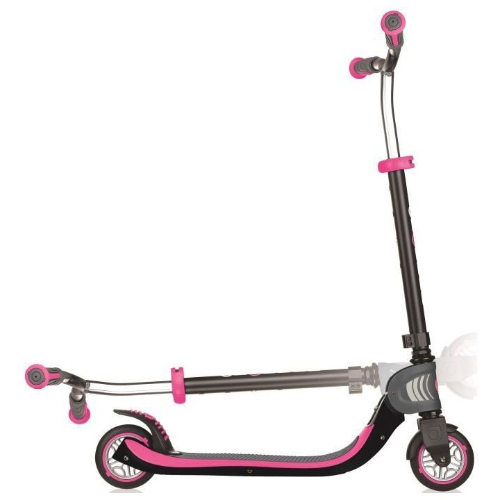 GLOBBER Trottinette Flow 125 Foldable - Enfant fille - Noir et rose