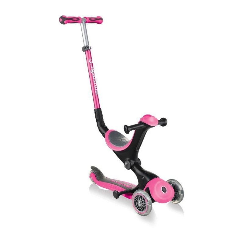 GLOBBER Trottinette convertible Go Up Deluxe - Rose