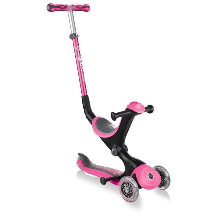 GLOBBER Trottinette convertible Go Up Deluxe - Rose