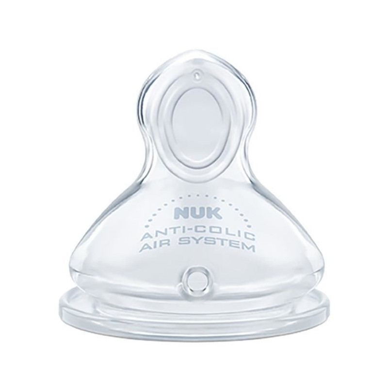 NUK Lot 2 tétines Serenity+ - Base large - En silicone - 0-6 mois