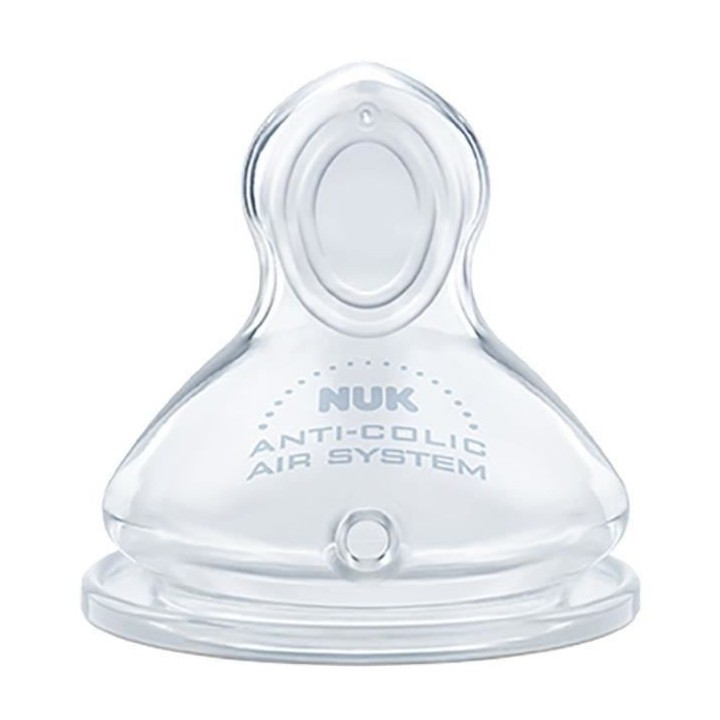 NUK Lot 2 tétines Serenity+ - Base large - En silicone - 0-6 mois