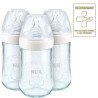 NUK Set 3 biberons Nature Sense Verre