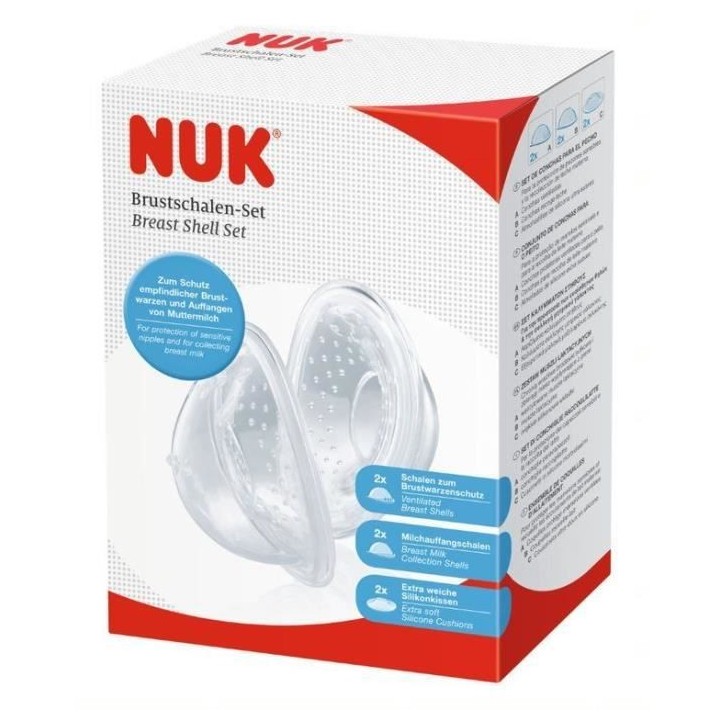 NUK Lot 2 coquilles d'allaitement protectrices 2 en 1