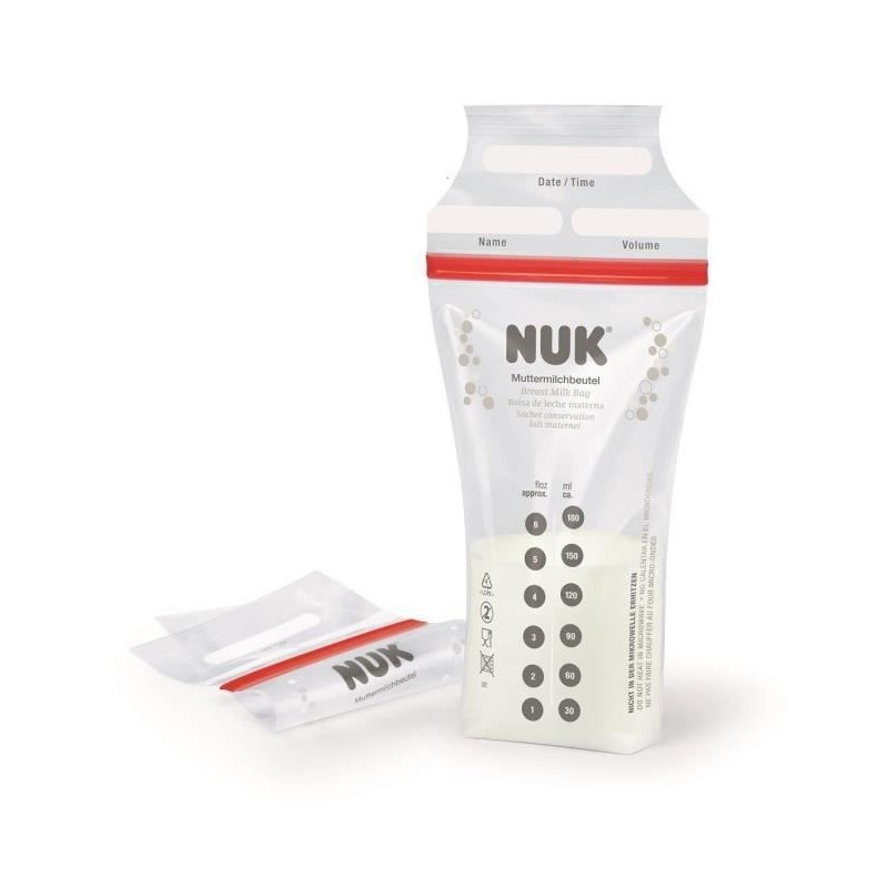 Nuk Allaitement Sachet de Conservation Lait Maternel 25 unités