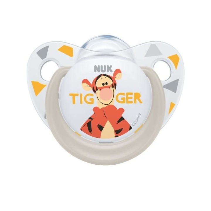 Nuk Disney Baby Sucette Physiologique Silicone +0m Winnie l'Ourson Gri