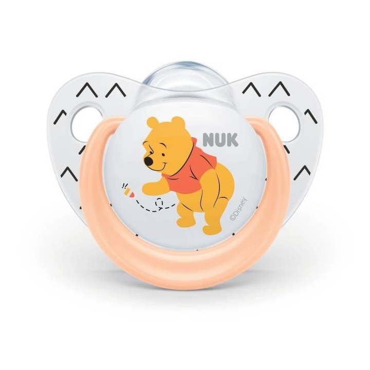 Nuk Disney Baby Sucette Physiologique Silicone +0m Winnie l'Ourson Gri