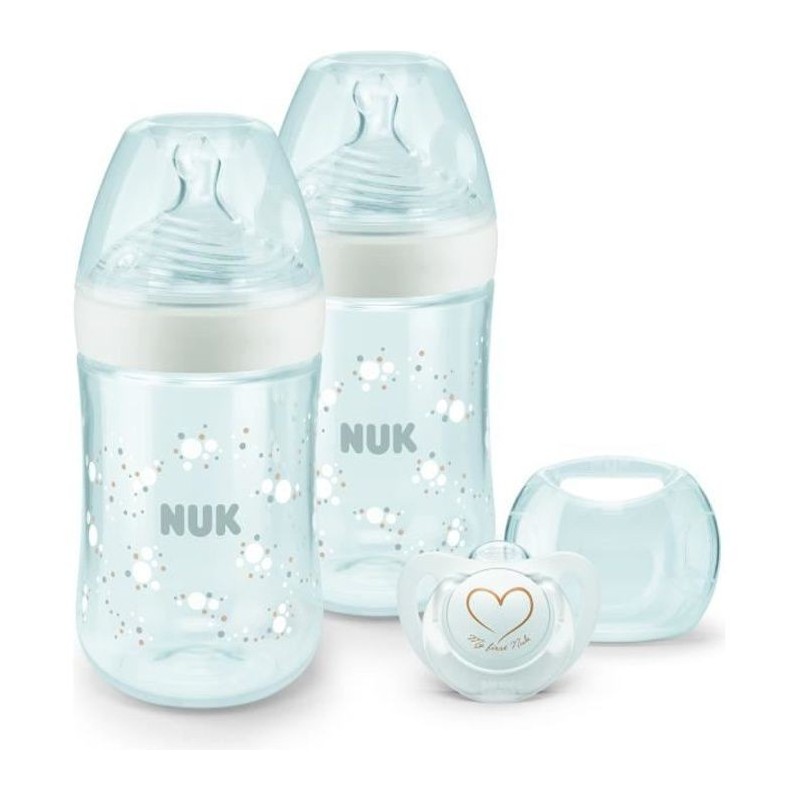 Nuk Biberon Coffret Nature Sense +0m Blanc