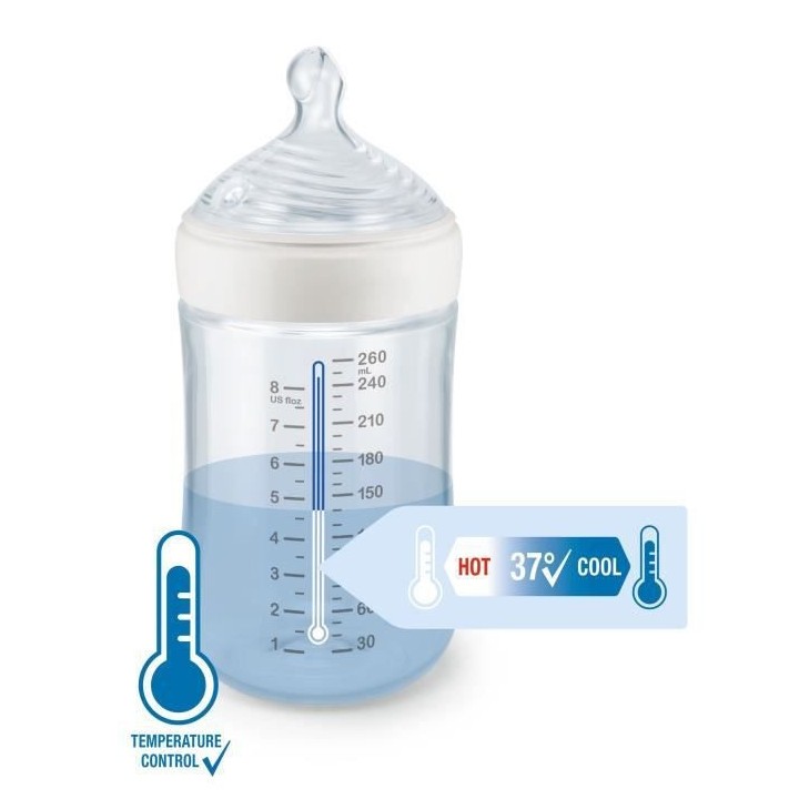 Nuk Biberon Coffret Nature Sense +0m Blanc