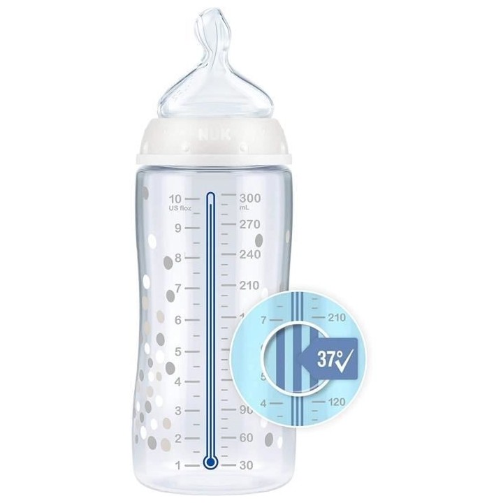 NUK Biberon FC+ Winnie - Temperature Control - En silicone - 300 ml -