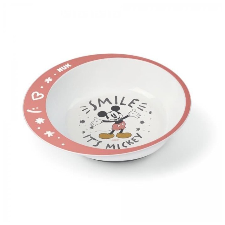 NUK Coffret vaisselle micro-ondable Mickey - Assiette + couverts + gob