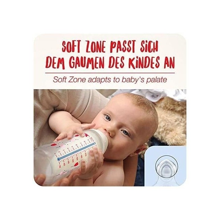 NUK Biberon FC+ Minnie - Temperature Control - En silicone - 300 ml -