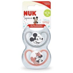 NUK Lot 2 sucettes SPACE Minnie - 18-36 mois