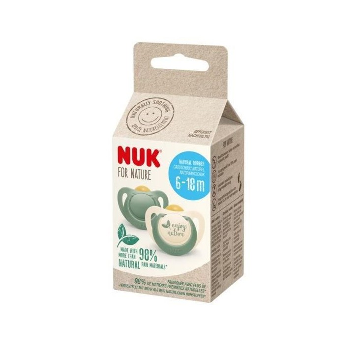 NUK Lot 2 sucettes - 6-18 mois - Eucalyptus