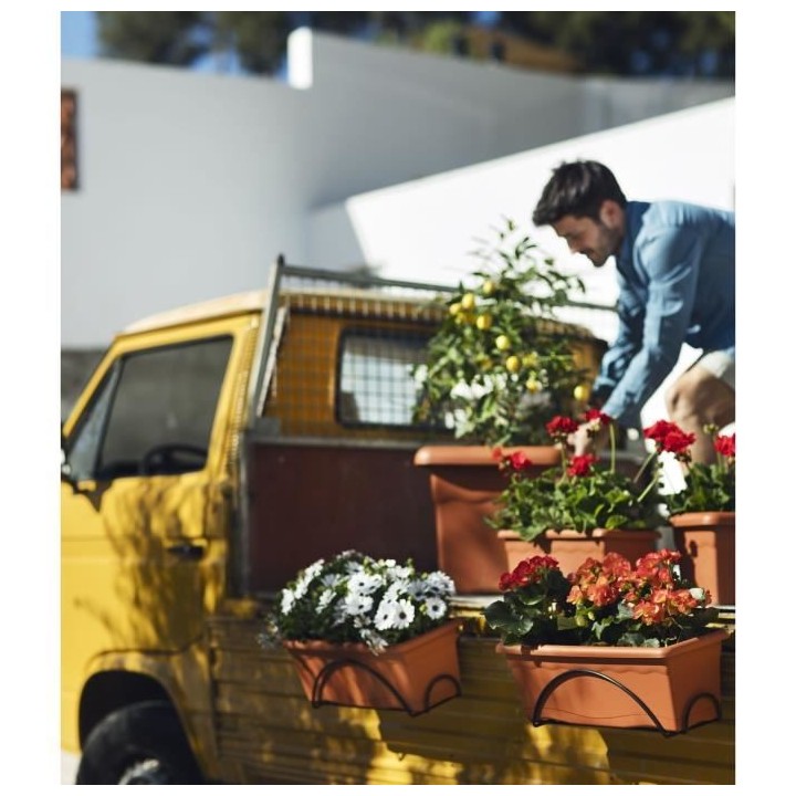 PLASTIKEN Jardiniere rectangulaire Ø 80 X 26 cm - Terracotta