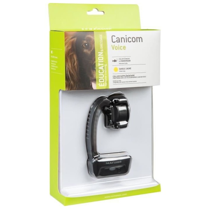 NUM'AXES - Collier seul - CANICOM VOICE - avec sangle jaune